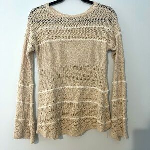 Knox Rose Wide‎ Knit Crochet Long Sleeve Size Small